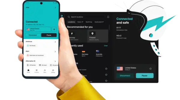 Surfshark VPN interface screenshot