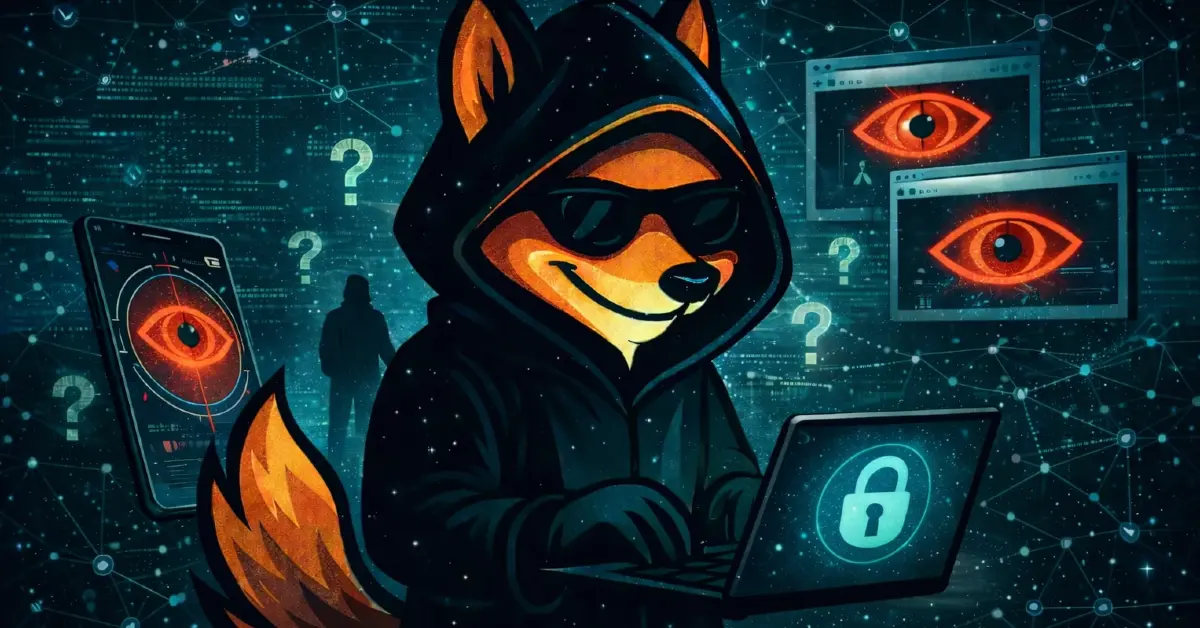 Visual representation of VPN tracking mechanics and browser fingerprinting