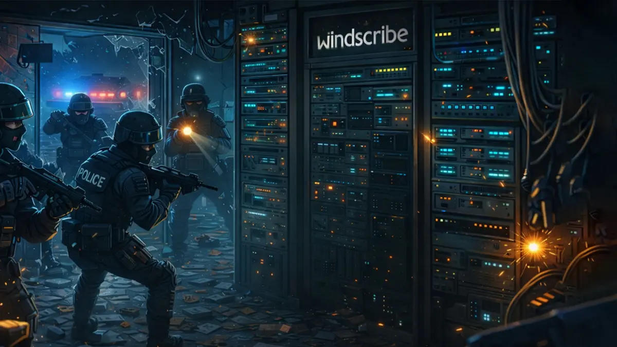 Windscribe Server Seized