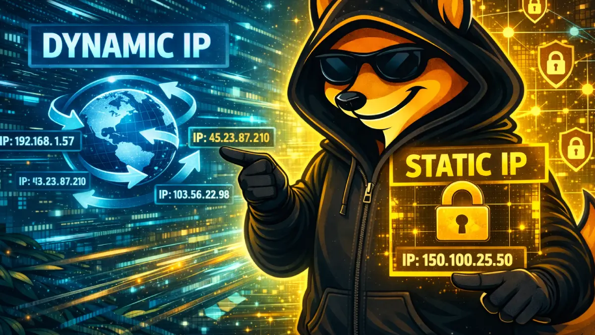 Dynamic IP, static IP, and dedicated VPN IP comparison guide banner