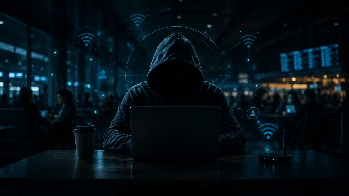 Hackers exploiting public Wi-Fi networks with fake hotspots and intercepted traffic
