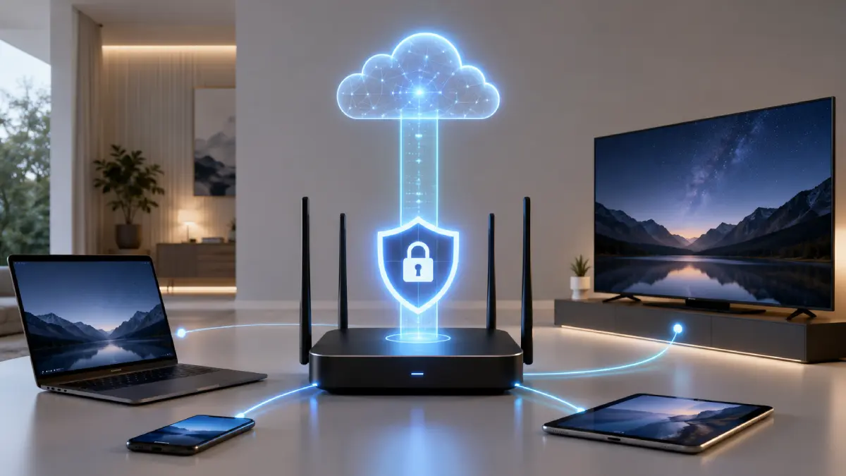 Beginner diagram showing how to set up a home VPN network with a router, VPN server, phone and private home devices