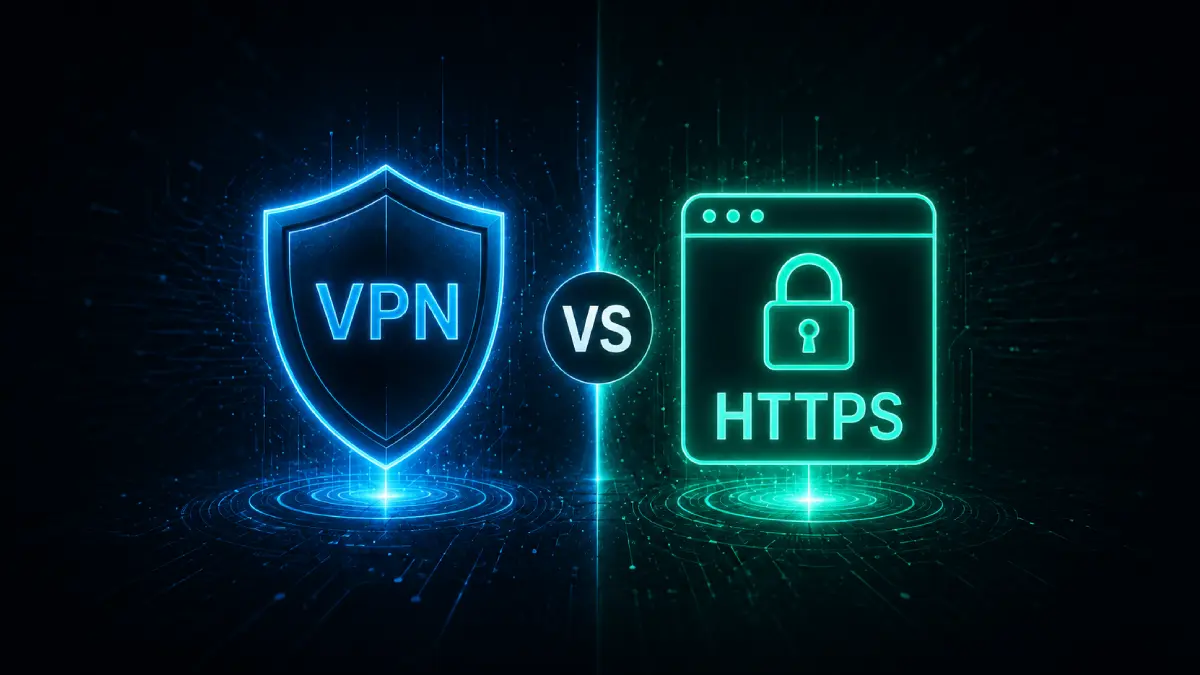 VPN vs HTTPS explained with different encryption layers