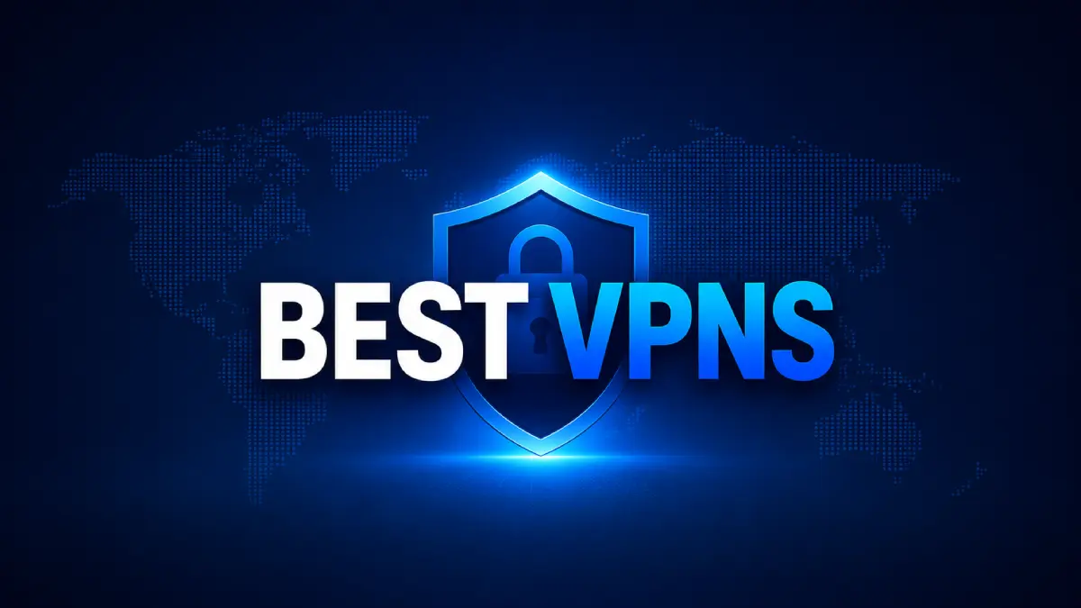Best VPNs 2026 ranked comparison banner with VPN security theme